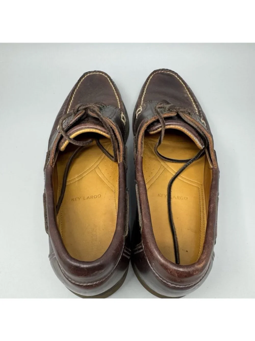 Allen Edmonds Mens Size 11D Dark Brown Leather Key Largo Boat Shoes